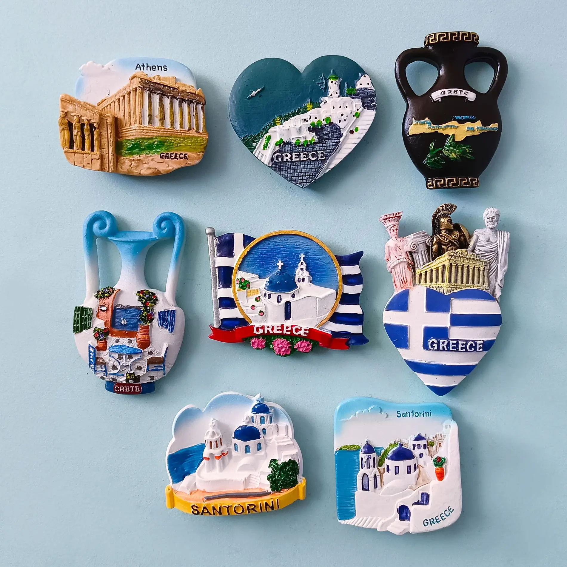 Imán 3D De Grecia Para Nevera LIPSI, Pegatinas De Recuerdos Turísticos, Decoración Para El Hogar Y La Cocina, Imán Para Nevera De China