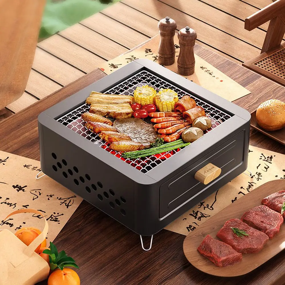 

SmiloDon Outdoor Camping BBQ Stove Brazier Barbecue Grill Stove Tea Cooking Household Indoor Carbon Charcoal Stove New