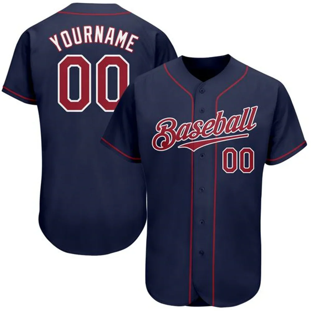 

Custom Baseball Jersey Personalized Print Name&Numbers Design Your Own Button-down Shirts for Adults/Kids Fans Best Gift Party