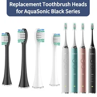 10pcs Replacement Toothbrush Heads Compatible with AquaSonic Black Series/Black Series Pro/Vibe Series Toothbrush Bristle Nozzle 2