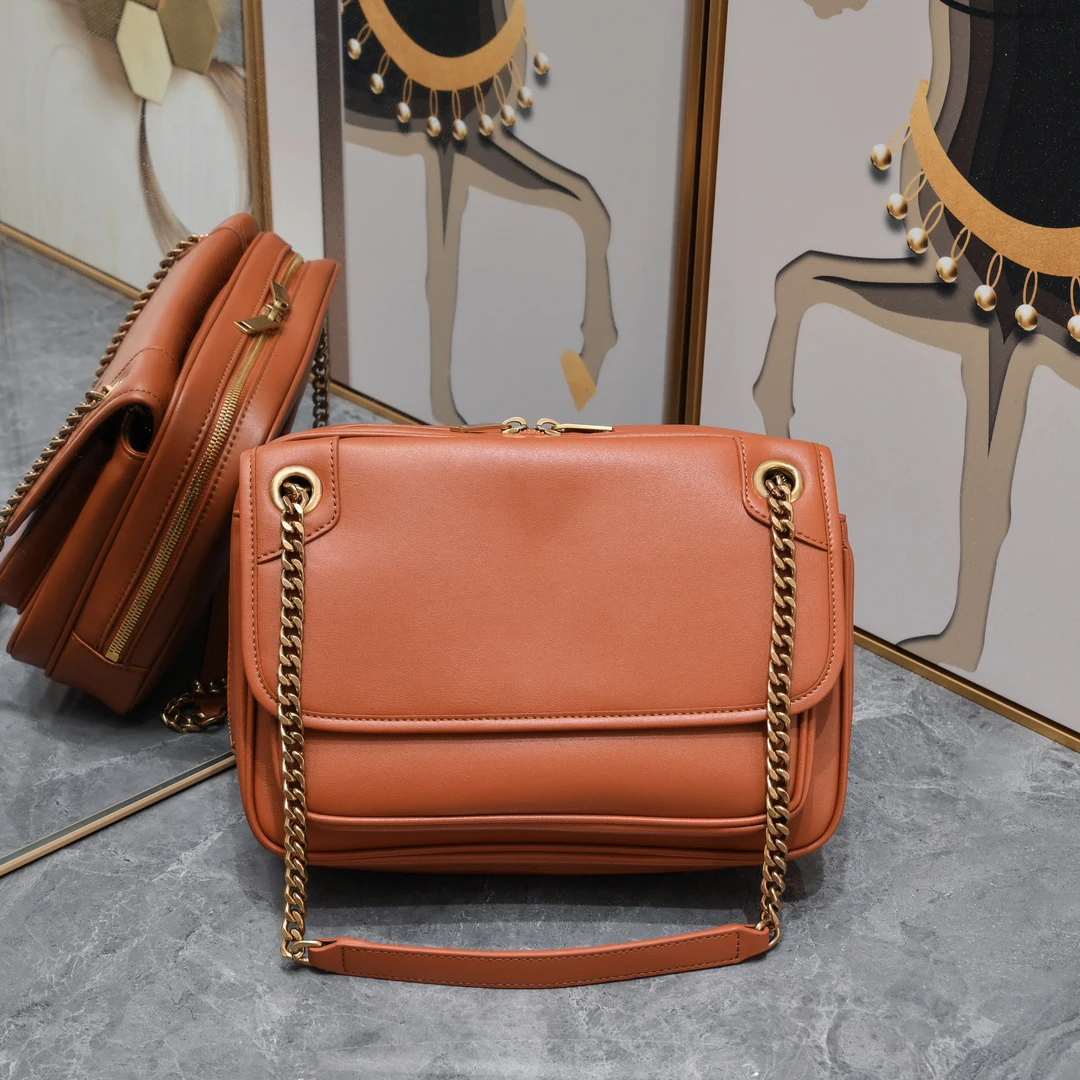 

2024 new fashion high quality luxury women's bag flap bag chain shoulder crossbody bag 26cm