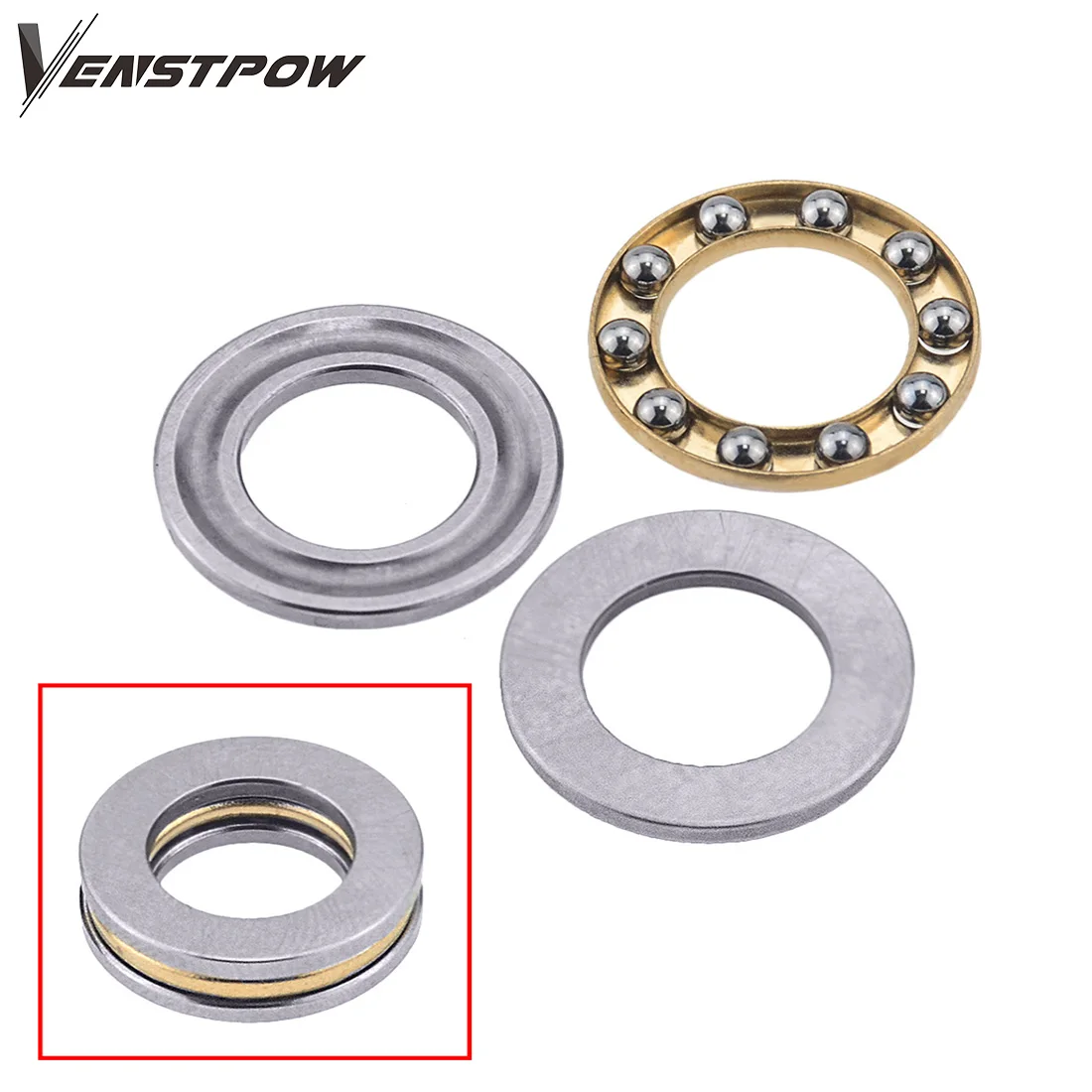 WGPHD 10pcs/lot F5-12M Axial Ball Thrust Bearing 5mm X 12mm X 4mm
