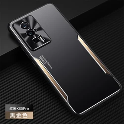 Luxury Soft TPU Edge + Aluminum Alloy Protective Back Cover for Enhanced Durability and Style (Gold)