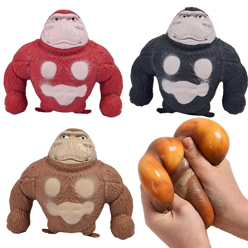 Explosions of flour gorillas decompression vent toys quick rebound stretchable decompression vent unbreakable toys decompression toys