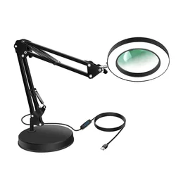 Enhanced LED Desk Lamp - Dimmable Eye - Care Skincare Light with USB for Reading, Nighttime, and Work Tasks (T315)