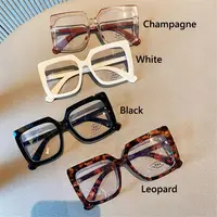 Grandes lunettes carrées anti-lumière bleue pour femmes, lunettes pour ordinateur, lunettes transparentes, lunettes optiques, nouvelle tendance 6