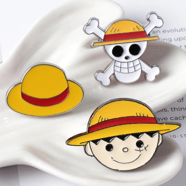 One Piece Ship Skull Luffy Zoro Badges Lapel Enamel Pins Backpack