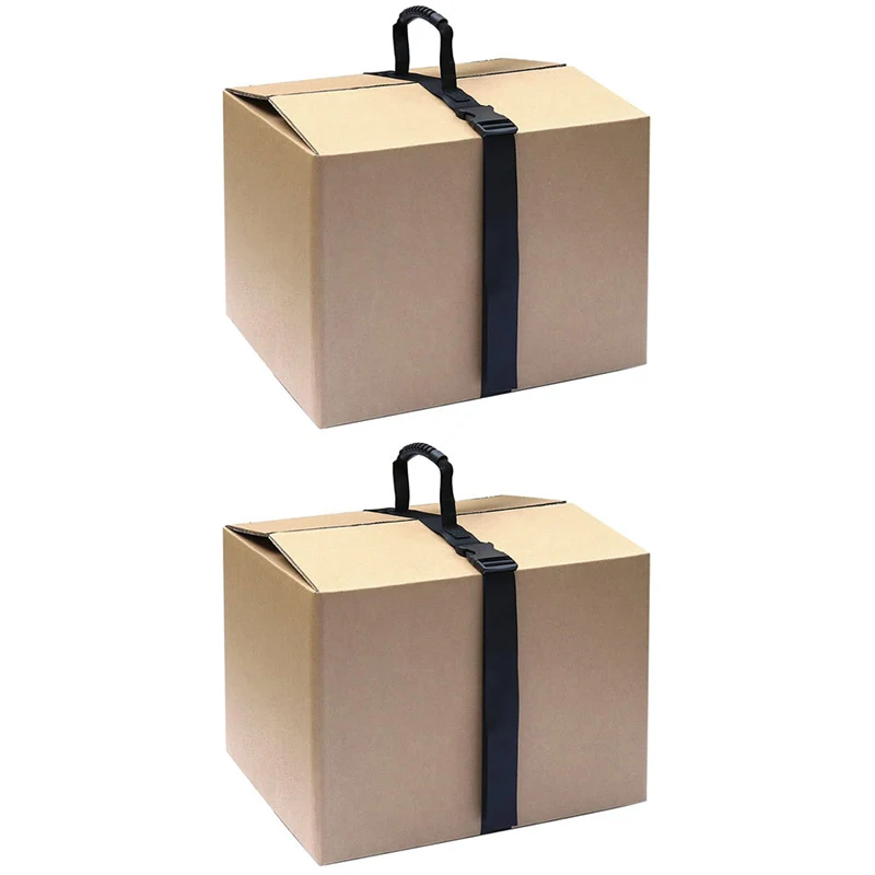Moving Straps Cargo Strap Carry Strap Handle Black Adjustable Luggage Strap Secure Lifting Carrying Heavy Boxes Groceries Luggage Belt Rope