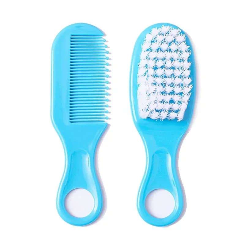 2Pcs/Set Baby Hairbrush Comb Portable Newborn Infant Toddlers Soft Hair Brush Head Massager Comb Set Baby Kid Hair Care Supplies 5