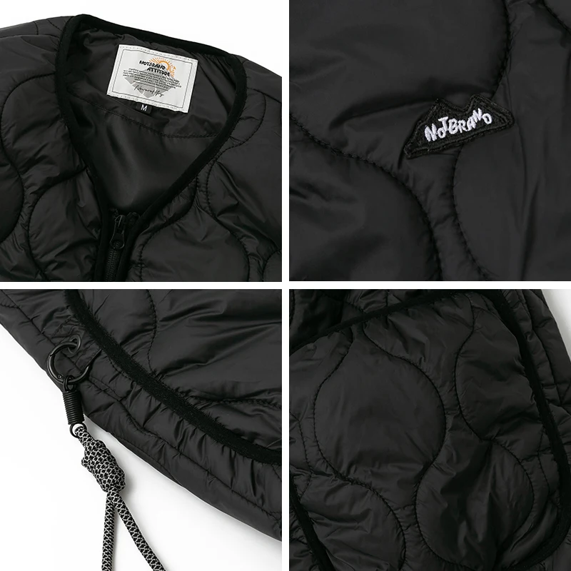 Autumn and Winter Lightweight Rhombus Cotton-Padded Waistcoat Men's Baseball Cotton-Padded Jacket Waistcoat Loose Vest