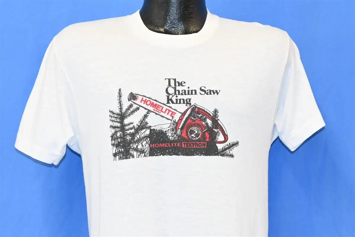 T-Shirt Per Elettroutensili 80S Chainsaw King Homelite Textron Super 2