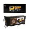 1:14 Large 10ch 573 Auto Self-Unloading Earth-Loading Rc Excavator Construction Car With Led Light Engineering Transport Vehicle 5