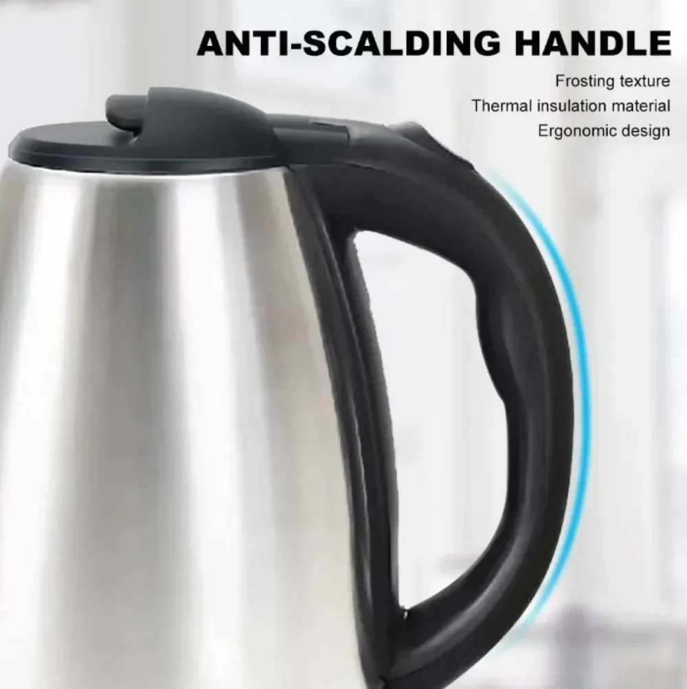 Description Picture 4 of item304 Stainless Steel Electric Kettle Portable 2L Coffee Pot Electric Water Heater Teapot 1500W Automatic Power Off kettle Home