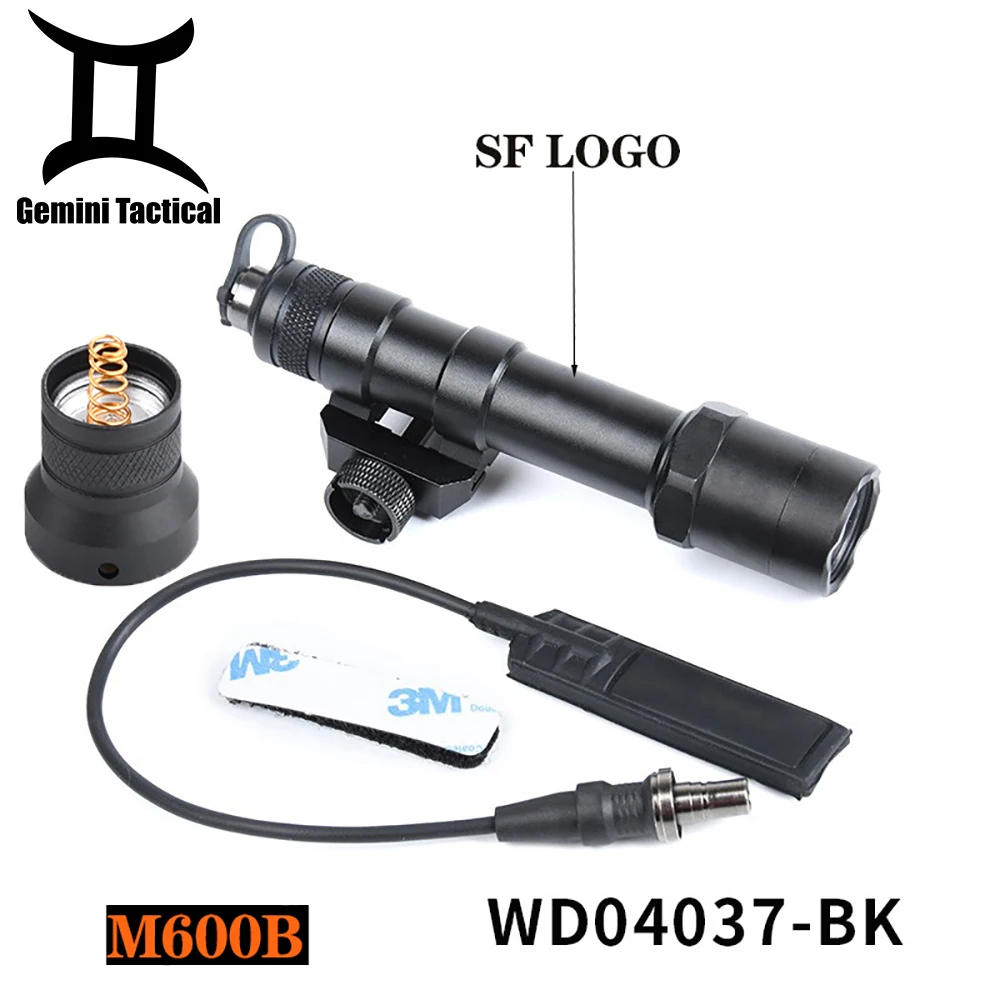 

Airsoft Surefir M600 M600B Weapon Gun Light Lanterna Tactical Hunting Rifle Scout Flashlight LED For 20mm Picatinny Rail Mount