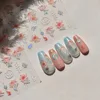 Flash Pink Queen Chrysanthemum Jade Pendant Adhesive Nail Stickers Art Decals Manicure Accessories T-4617 5