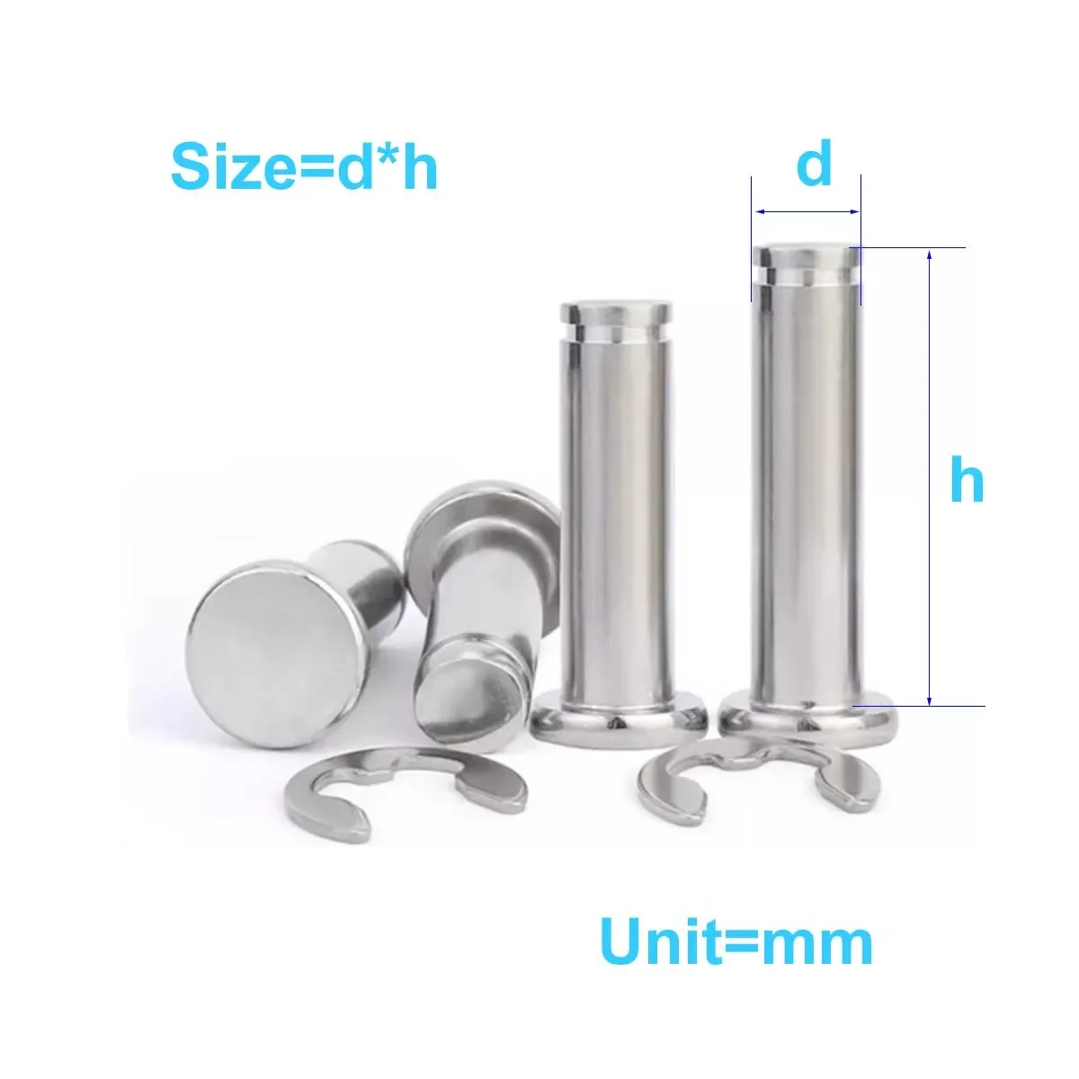 304 Stainless Steel Pin/Flat Head Pin Shaft With Hole Locating Pin/Snap Ring Cylindrical Pin