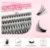 QIUNING Eyelash Clusters Kit Fluffy Individual Lashes Lash Bond and Seal and Remover Faux Mink Lashes Eyelash Extension DIY