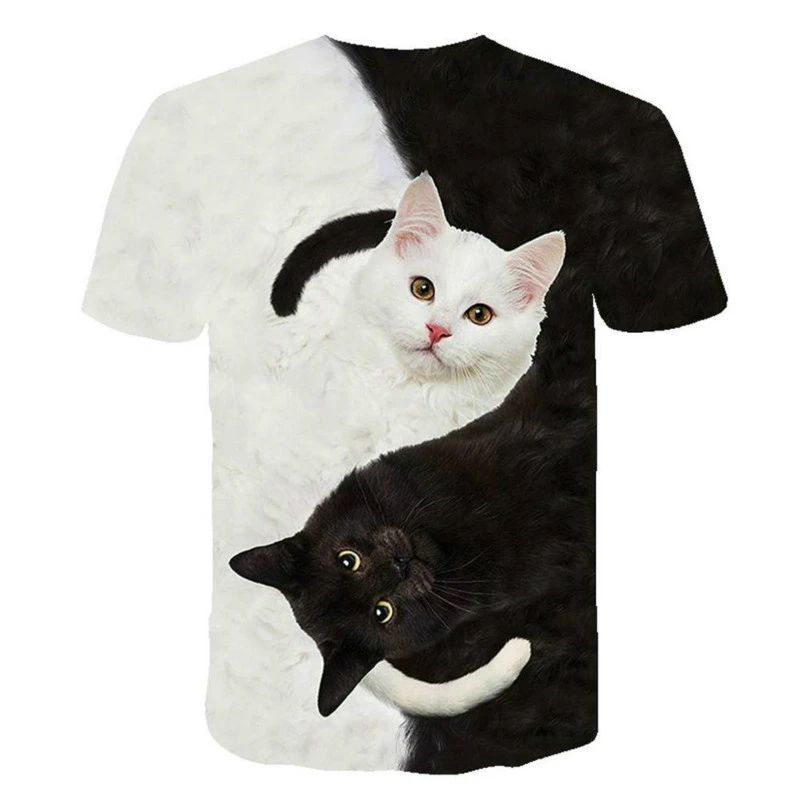 

Cute Small Fresh Cat T Shirt 3D Printed Women's Clothing Couples Matching Things T-Shirt For Men Leisure Comfortable Top Tees