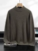 Men's Thick 100% Cashmere Sweater Mock Neck Basic Pullover Autumn Winter Smart Casual Cashmere Knitwear Soft Warm Clothing Tops 4