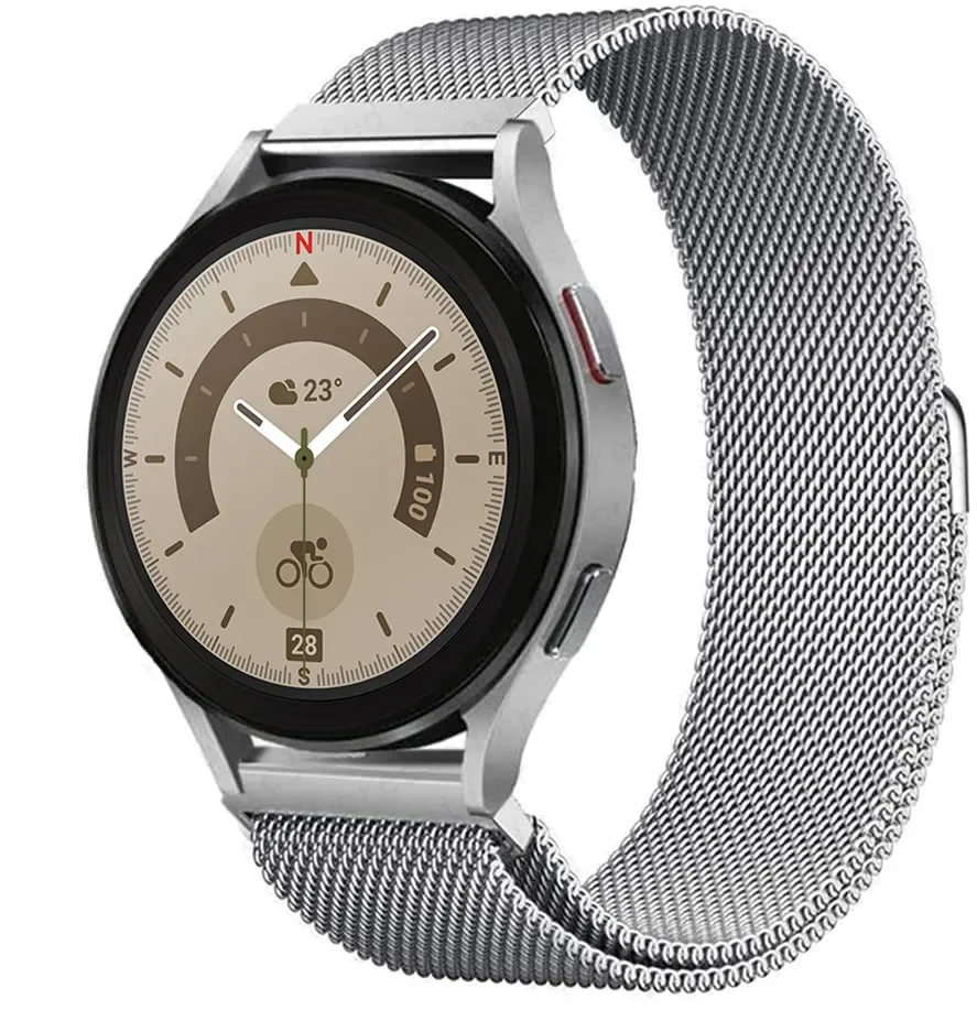 

20/22mm Milanese Loop Strap for Samsung Galaxy Watch 4 40mm 44mm 6 Classic 43mm 47mm 3 Metal correa Galaxy watch 5 pro 45mm band