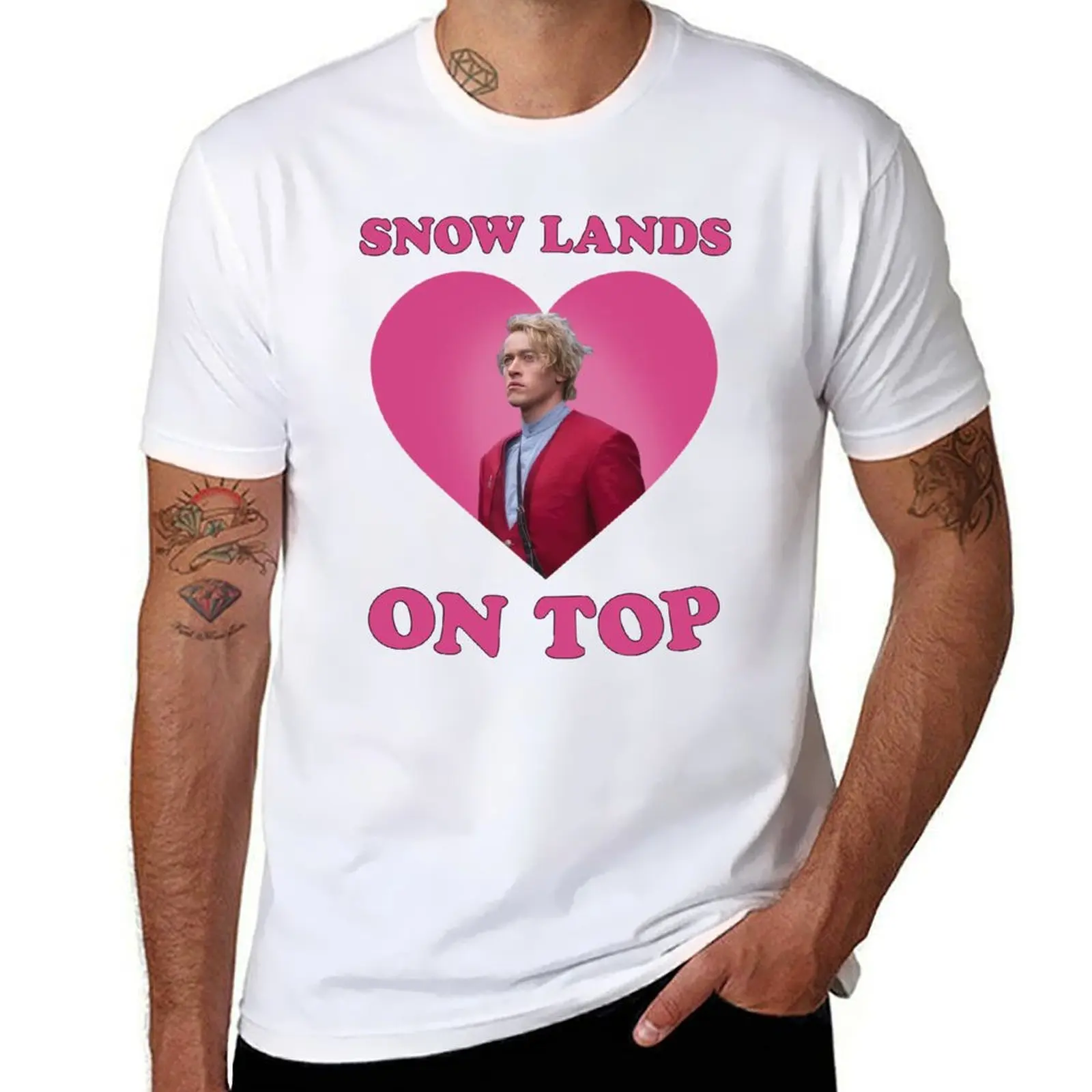 

Snow Lands On Top Coriolanus Snow T-shirt sublime boys animal print sports fans t shirt men