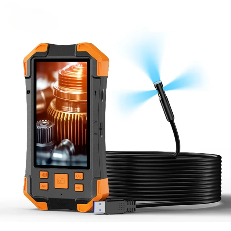 

Triple Lens Industrial Endoscope Camera 4.3'' Screen HD1080P Single Dual Lens Pipe Car Inspection USB Borescope Waterproof LED