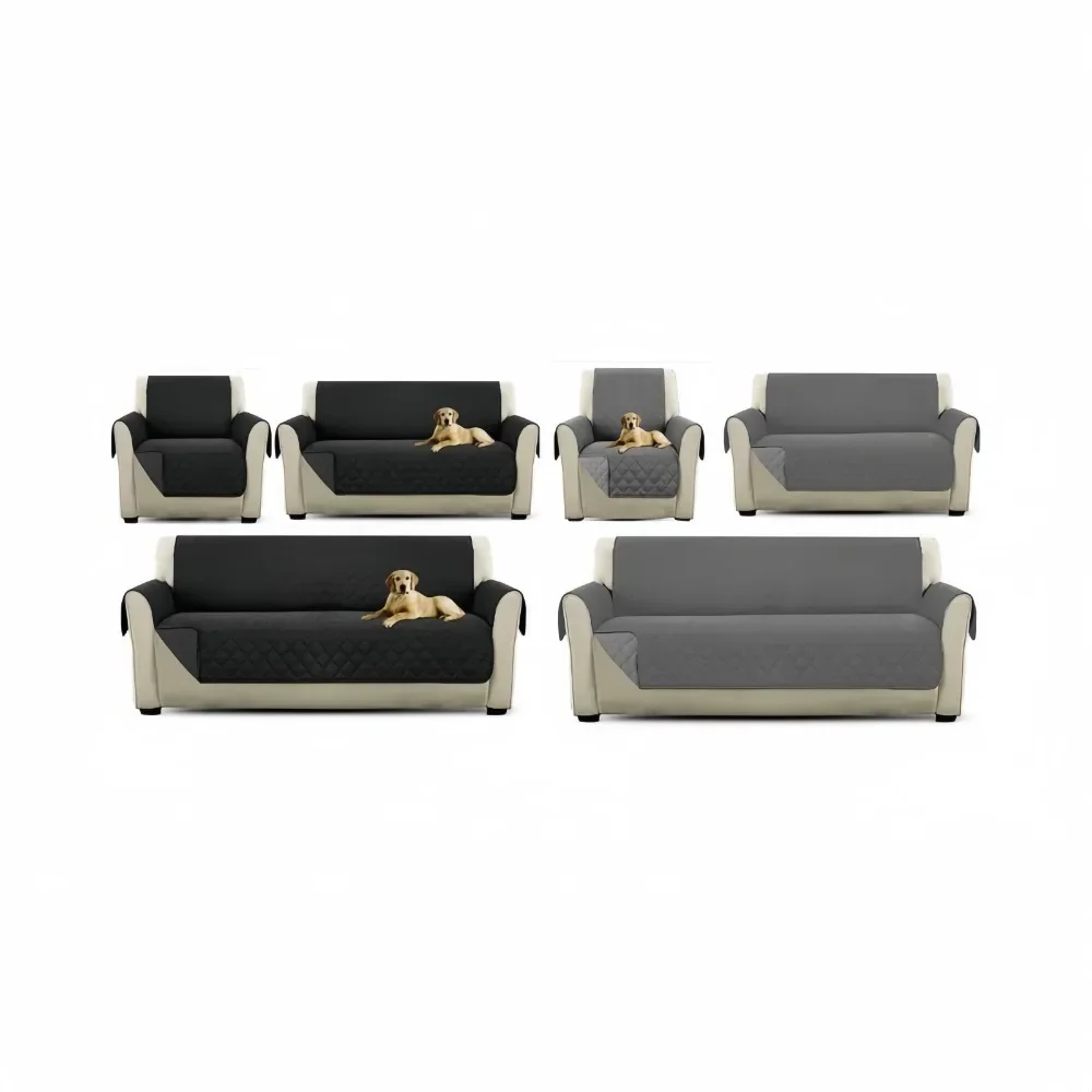 1/2/3 Seat Sofa Cover, Sofa Cover Can Be Flipped Sofa Cover Waterproof Furniture Protective Cover Pet Sofa Cover Sofa Cover Gray 3