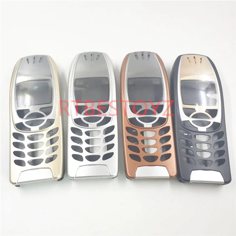 

10Pcs For Nokia 6310i Cover Case Housing 6310 Battery Door Middle Frame Front Bezel Replace Part (NO Keyboard Keypad) + Logo