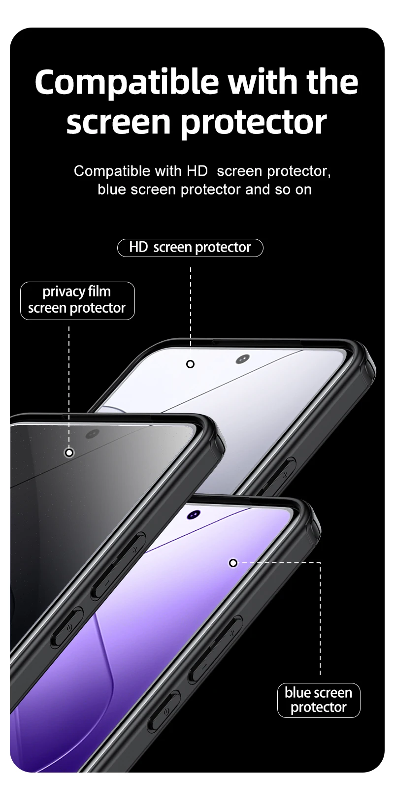 حافظة لهاتف Xiaomi 14T Pro المغناطيسية، أغطية خلفية شفافة مضادة للصدمات من البولي كربونات + غطاء خلفي شفاف مضاد للبصمة