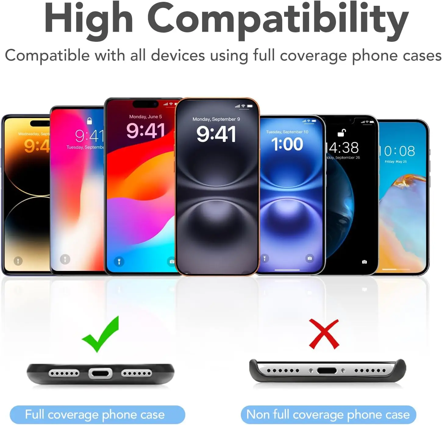 Rotating Stainless Steel Phone Tether Tab with Universal Holder Adapter