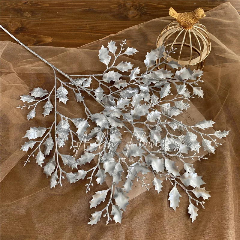 Silver Series Artificial Foliage for DIY Floral Arrangements and Home Decor