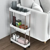 Toilet, bathroom, crevice storage rack, kitchen, narrow cabinet, living room, floor standing crevice rack，1pc 1