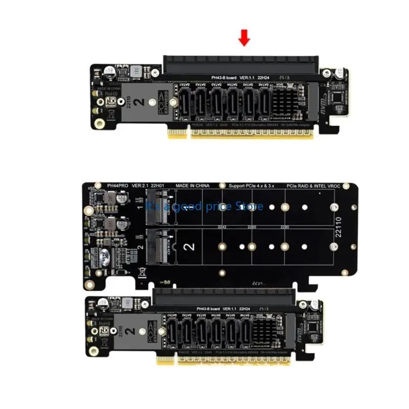 속도 향상을 위한 최적화된 성능 PCIe5.0 레인 분할 확장 카드