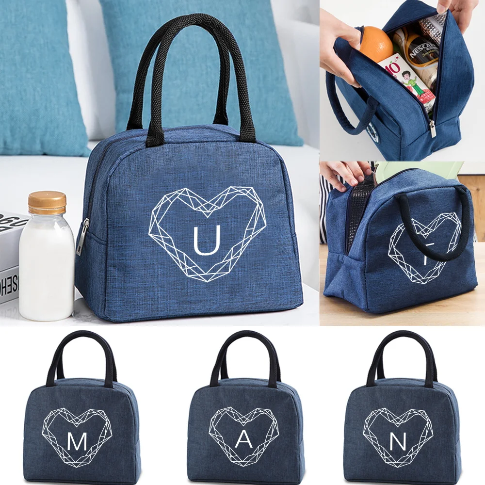 

Функциональные сумки для ланча для женщин, изолированная Холщовая Сумка для ланча, летняя стойка с бриллиантами, семейная коробка для еды, Т...