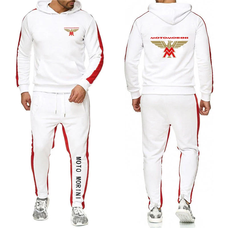 Mens Casual Hooded Tracksuit Hoodies Sweatpants Sports Set