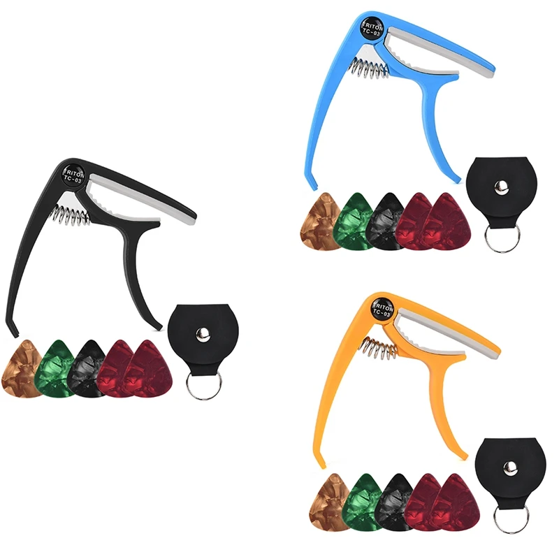 

Новый гитарный каподастр для акустических и электрических гитар-5 медиаторов, аксессуары для гитар