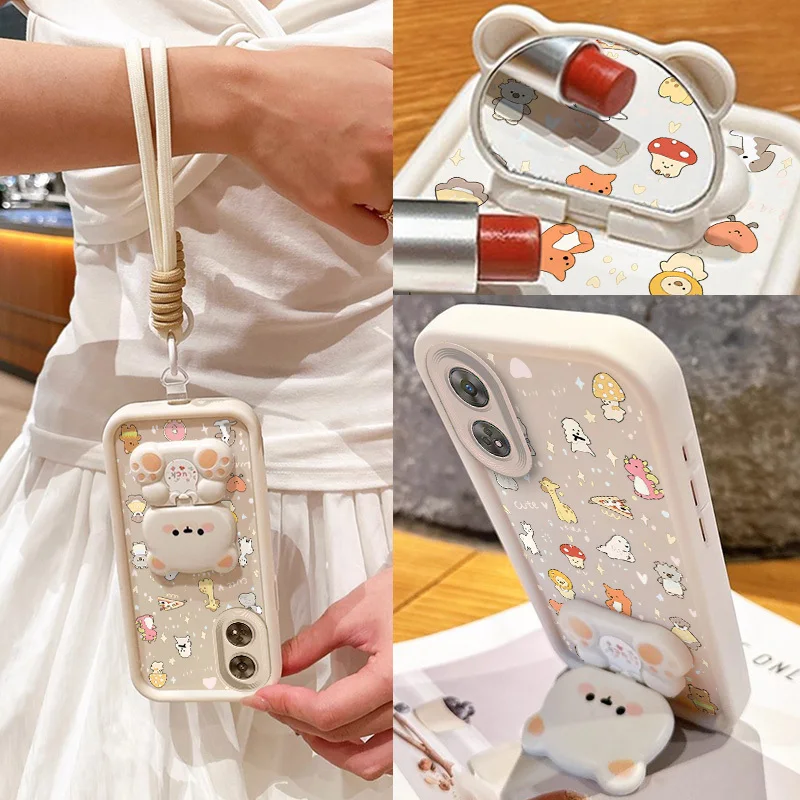 Graceful Animal Phone Case Set with Lanyard and Stand - 3 Piece Bundle