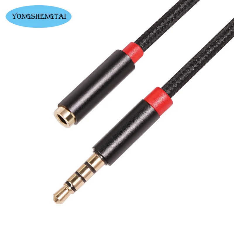 

Mobile Computer Universal with Woven Net Supports Microphone Live Broadcast 3.5mm Audio Extension Cable, Male To Female 1m