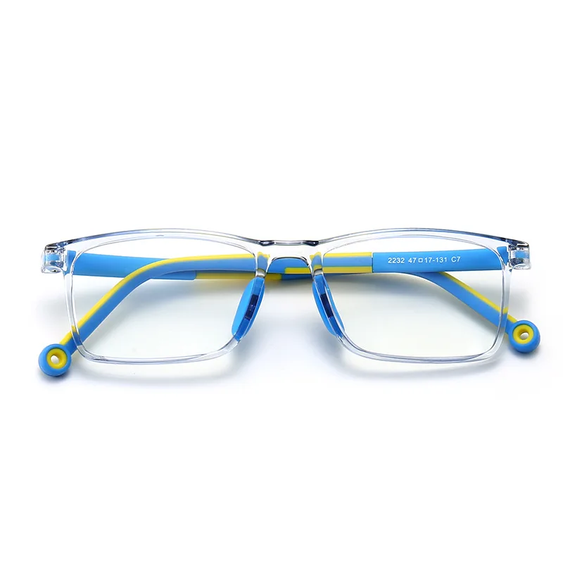 Kids Blue Light Glasses Rectangle Transparent Eyeglass Frame Silicone 0 Diopter Myopia Optic Glasses Frame anti blue light glasses,kids glasses,optical spectacle frames