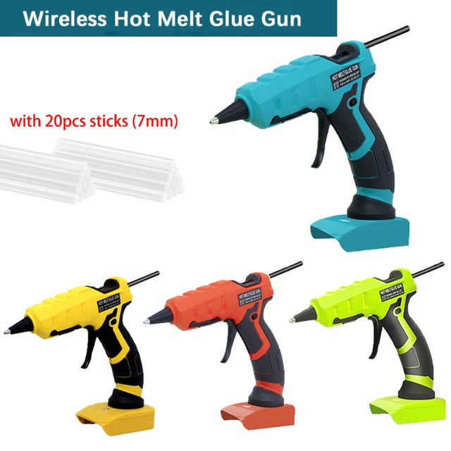 50W Cordless Hot Melt Glue Gun with 7mm Glue Sticks for Makita for Dewalt  for Milwaukee 18V Li-ion Battery Repair Tool