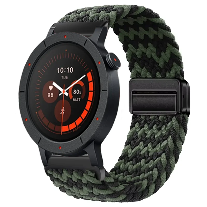 Nylon Braid Sport Strap - 22mm Magnetic Breathable Bracelet Wristband