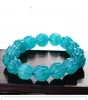 ONE PIECE full hole  loose beads green Amazonite carved round/pumpkin  for making jewelry necklace  FPPJ wholesale 5