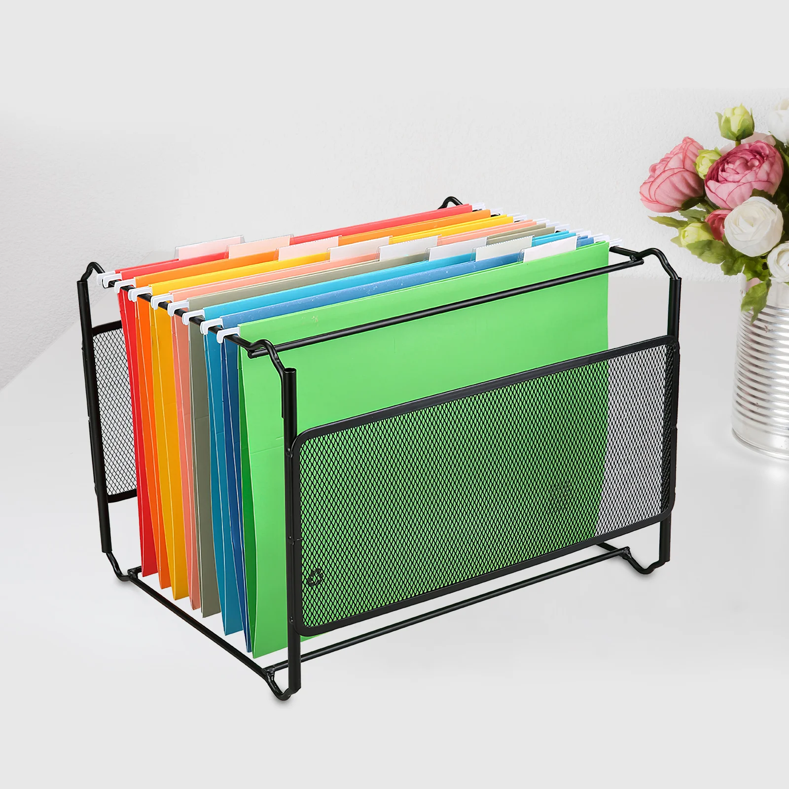 

A4 Sized Suspension Folder Hanging File Holder Frame Documents Holders Organizer Desktop Document Stand Stationery