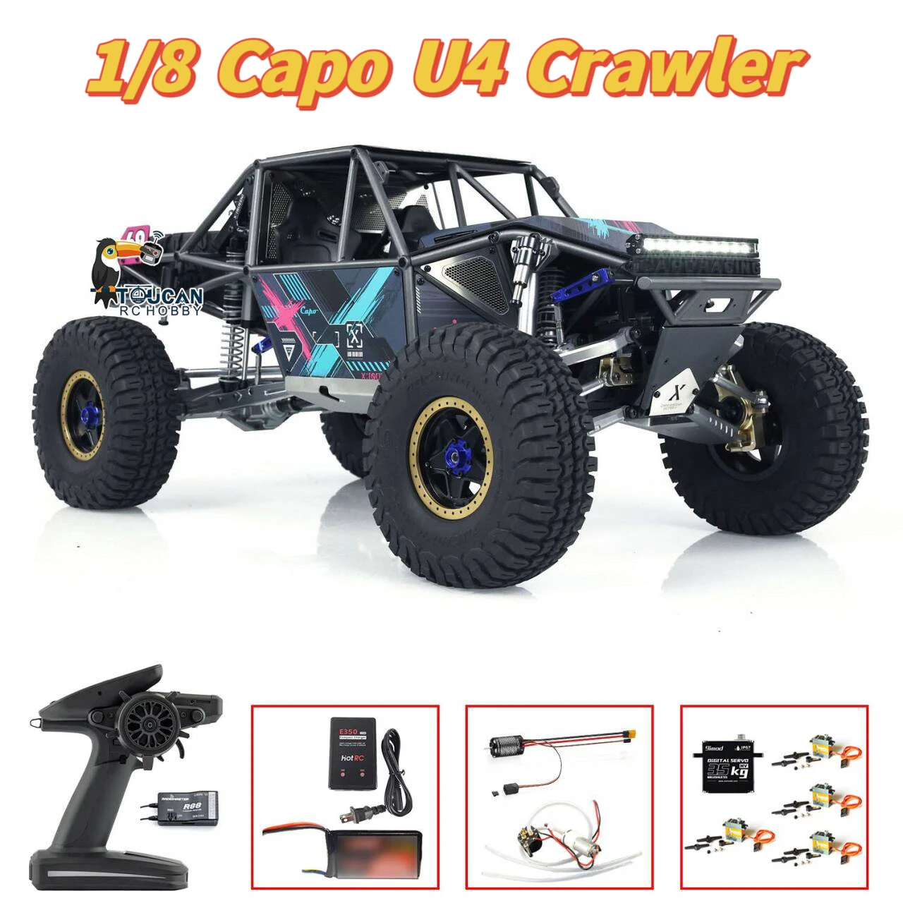 Cambado RCカーキット Capo U4 CD1582X Queen 1/8 Scale RC Off-Road Crawler Vehicle