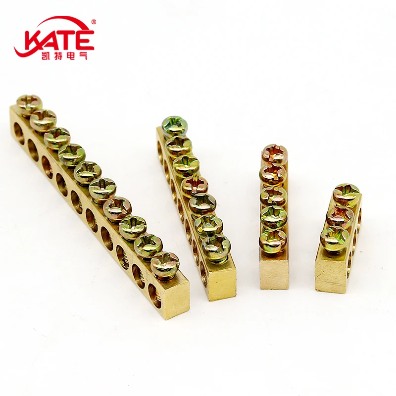 1 Pz Morsettiera Multi-Specifica Terminale A Terra Zero Fila Di Ottone Scatola Di Giunzione Connettore A Vite Dell'Armadio Di Distribuzione Dell'Alime