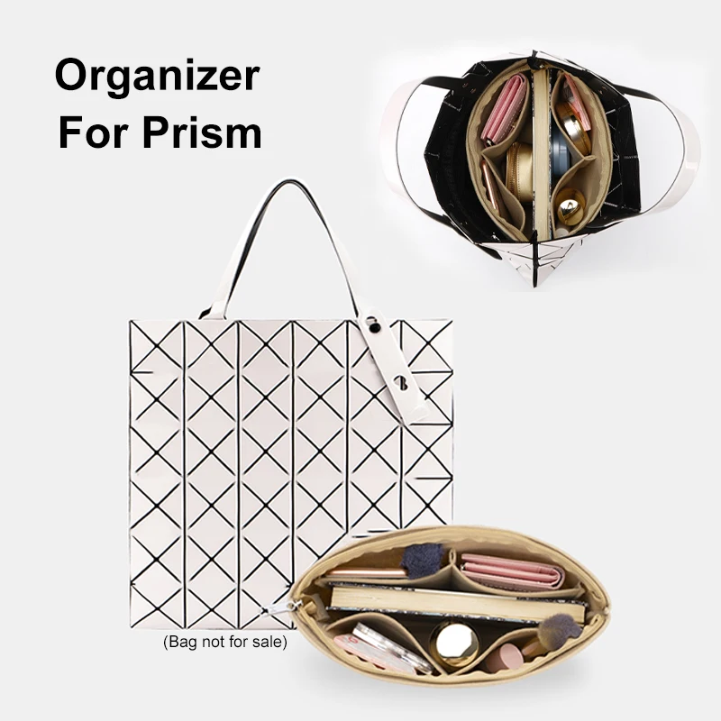 

Insert Organizer For ISSEY MIYAK BAOBAO 6 7 8 10 Grid Make up Felt Inner Bag Handbag Travel Inner Purse Portable Cosmetic Bags