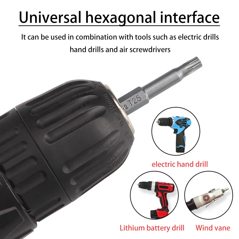 8/10 Pcs Sets Cross Head Screwdriver Bit Slotted Screwdriver Head 1.5-8mm/1.5-12mm 50mm Straight Cross Screwdriver Set Accessory