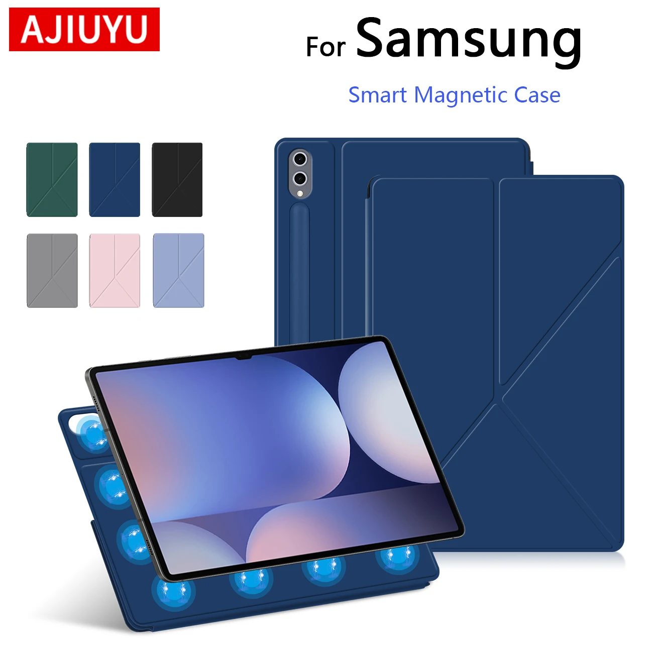 Magnetic Case For Samsung Galaxy Tab S10 FE Plus 13.1" S7 S8 S9 FE+ Plus 11 12.4 inch S10 S9 Ultra SM-X900 Y Fold Tablet Case