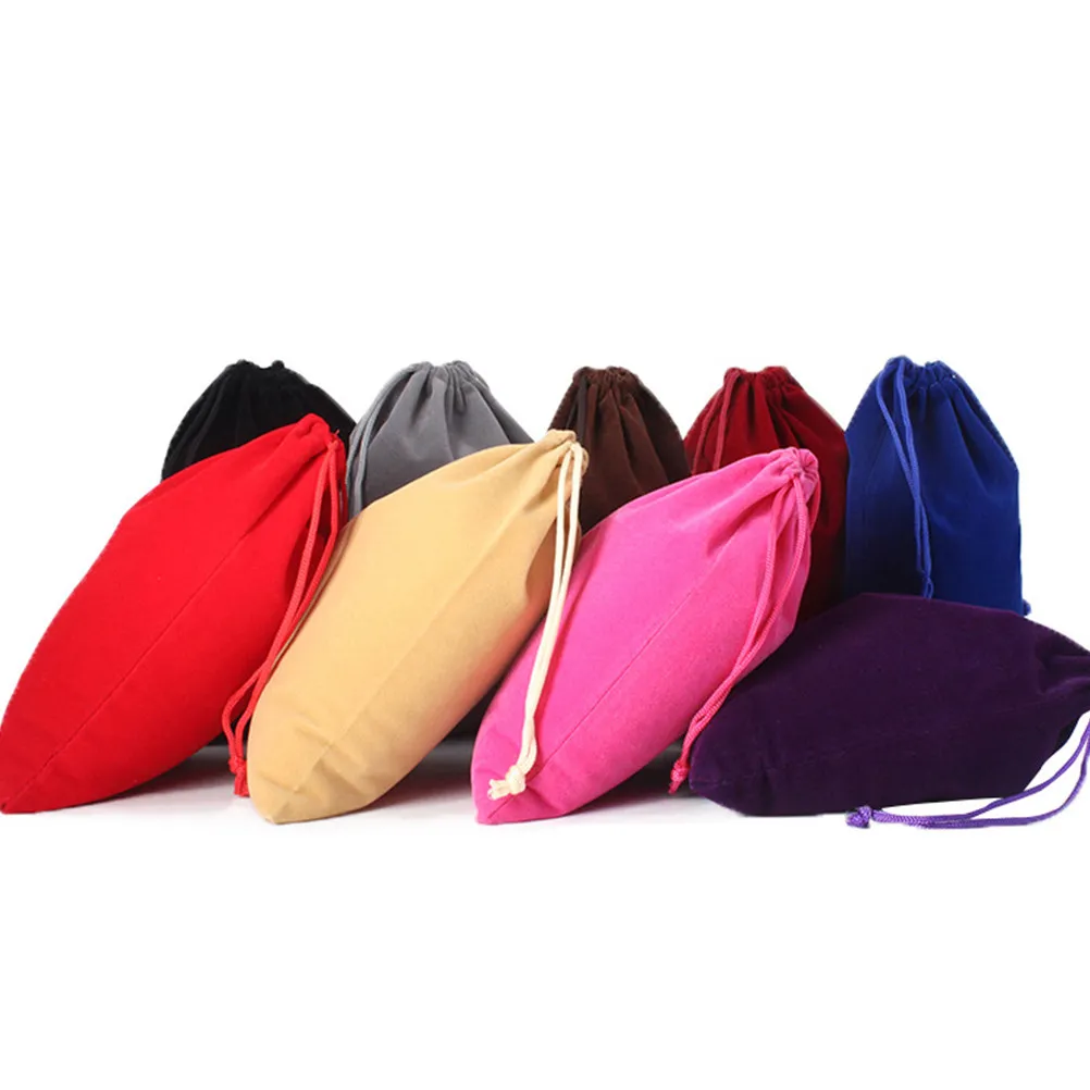 5Pcs 전기 헤어 드라이어 드로스트링 가방 블랙 20x25cm 플란넬 다목적 린트 보관 주머니 쥬얼리 선물 주최자