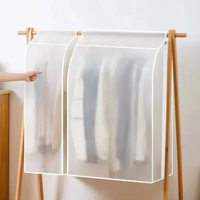 Garment Clothes Cover Protector Lightweight Closet Storage Bags Translucent Dustproof Waterproof Hanging 1pc clothes dustproof bag,hanging storage bag